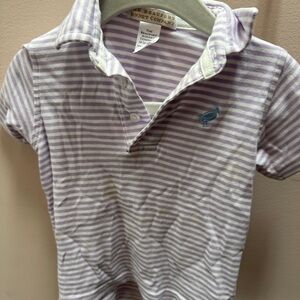 The Beaufort Bonnet Company Lavender Striped Polo